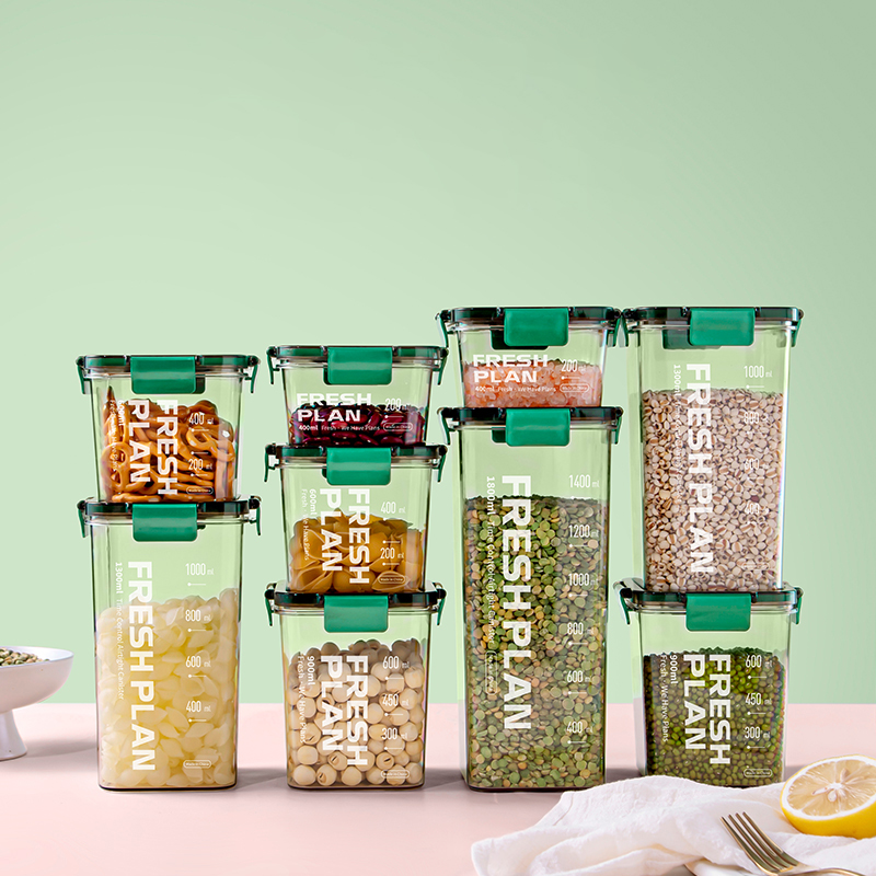 キッチンオーガナイザープラスチック穀物保存容器