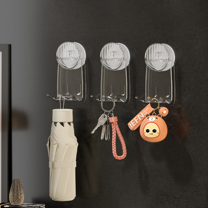  ドリル不要の壁掛け真空吸盤フックホルダー柔軟な吊り下げハンガー浴室キッチンアクセサリー用