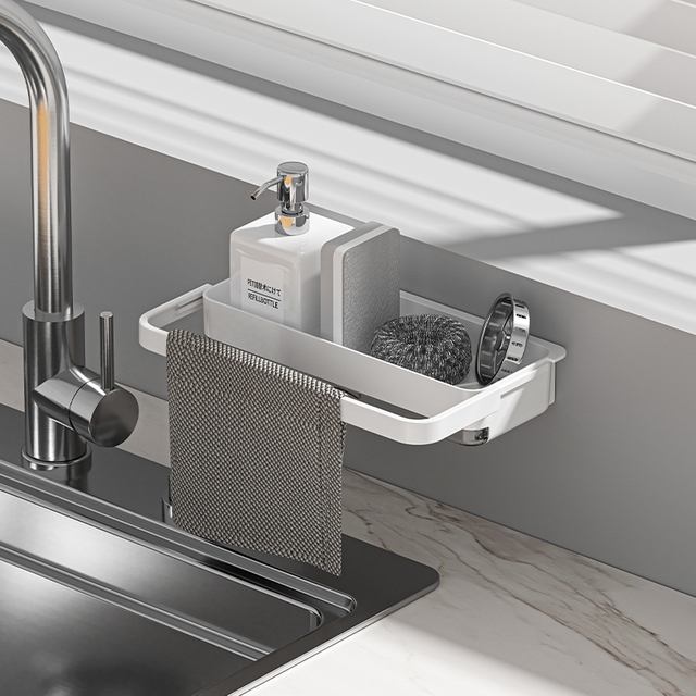 排水トレイ付き壁掛け収納ラック