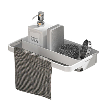 排水トレイ付き壁掛け収納ラック