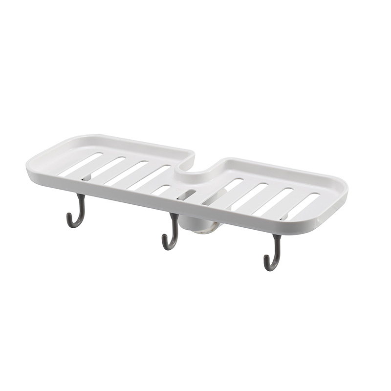 蛇口上の収納ラック フック付き