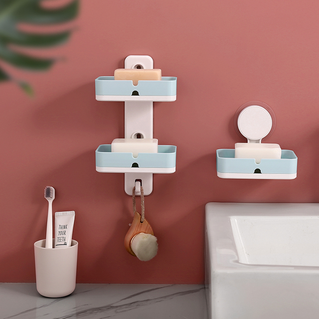 壁掛けダブルソープディッシュ