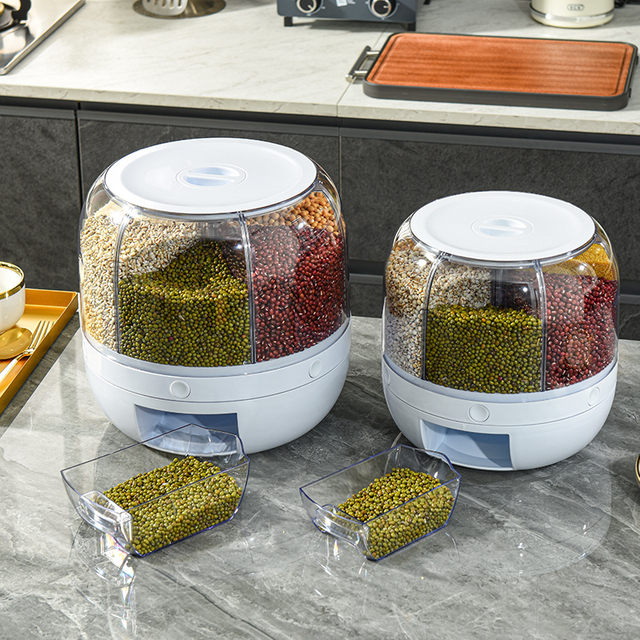回転穀物保管容器