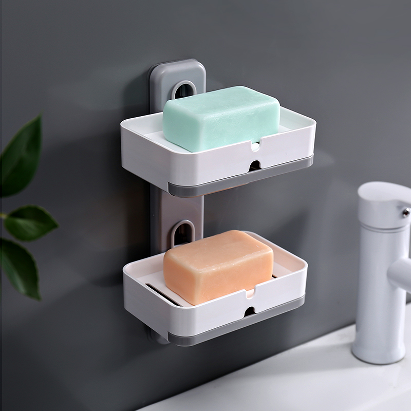 壁掛けダブルソープディッシュ