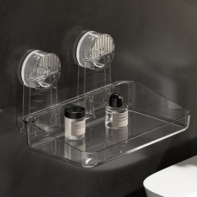 強力な吸盤収納ラック、取り外し可能なサスペンション、乾燥および排水シャワーラック、収納ラック、射出成形アクリルバスルーム用品、さまざまな用途の収納ラック