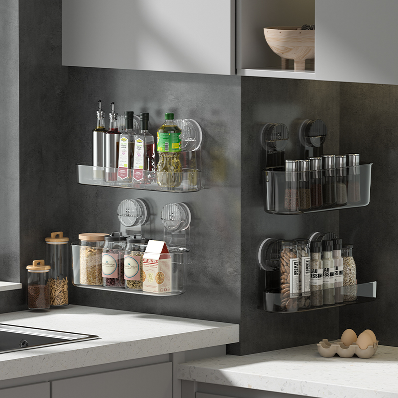 アクリル強力吸盤射出成形バスルーム用品、その他の用途、取り外し可能なサスペンション、乾燥、排水シャワーラック、収納ラック