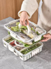 仕切り付き密閉スナック​​ル収納ボックス蓋付きプラスチック分割サービング野菜トレイ