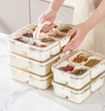 仕切り付き密閉スナック​​ル収納ボックス蓋付きプラスチック分割サービング野菜トレイ